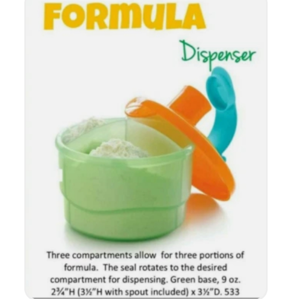 Tupperware Baby Formula Divided 3 Portions Dispenser Container On The Go Snacks!